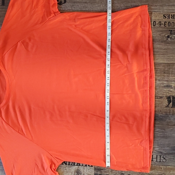 Shein, orange & white, short set, size 4X - Picture 12 of 14